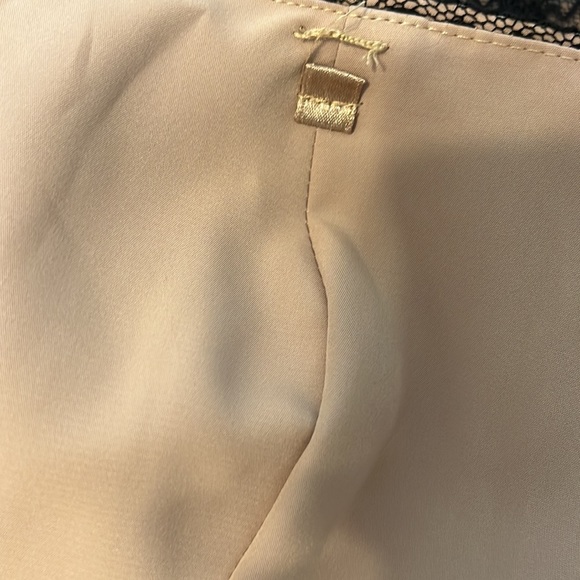 Ann Taylor Loft Halter Dress/ Tan with Black Lace/ Strap Option/ Size 12 - Picture 8 of 10